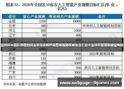 亚洲杯中国队赛程时间全景深度解析完整版指南权威信息汇总大全详尽呈现集锦宝典篇