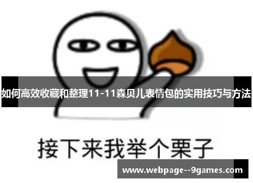 如何高效收藏和整理11-11森贝儿表情包的实用技巧与方法 如何高效收藏和整理11-11森贝儿表情包的实用技巧与方法